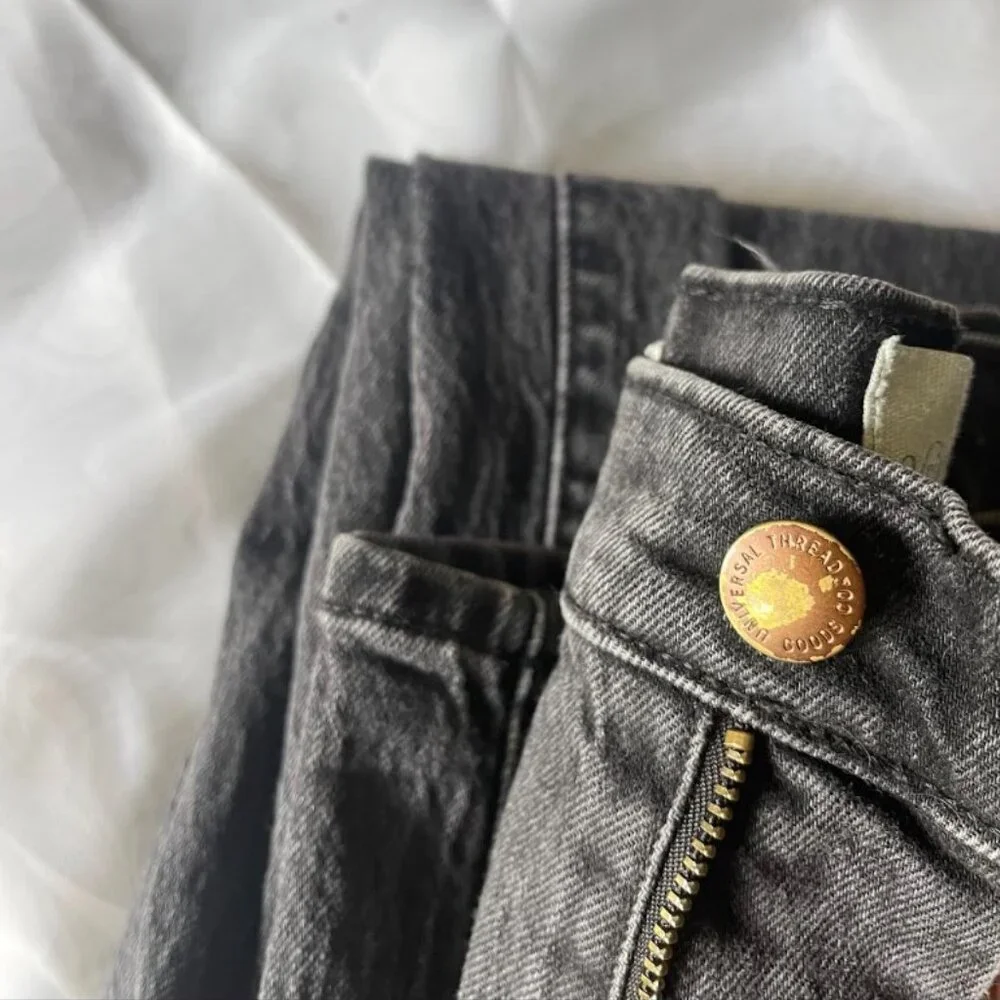 Black Denim Mom Jeans | High Waist - Picture 3 of 9